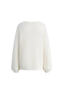 Rhoeadine 3D Jacquard Embroidered Sweater in Alpaca Wool