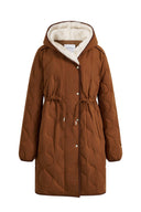 Xenia Robe Style Two Tone Down Jacket in High Density Down Proof with Graphene Lining