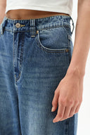 Luna Barrel Leg Jeans in Cotton Denim