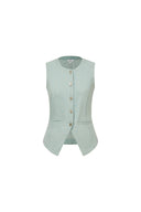 Veste en denim Elodie en denim d'été - Denim bleu clair délavé