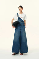 Claire Maxi Overall Skort in Cotton Denim