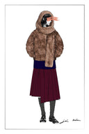 Rara Hooded Scarf Jacket in Faux Mink Fur