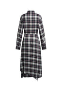 Lea abnehmbares Wickel-Karohemdkleid