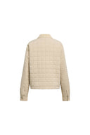 Blair Quilted Check Panel Cropped Padded Jacket