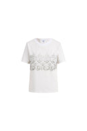 T-shirt Harper imprimé dentelle inspiré de la couture en coton