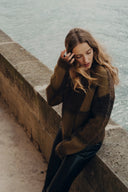 Sibton Kariertes Cropped-Pullover aus Baby-Alpaka-Mischstrick