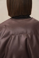 Thebe Faux Leather Puffer Jacket in Vegan Leather