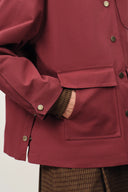 Georgia Corduroy Collar Quilted Jacket in Cotton Twill