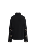 Sidney Beaded Turtleneck Sweater in Merino Wool