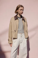 Veste utilitaire légère oversize Dnipro en sergé de coton