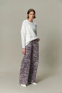 Skyler Leopard Print Straight-Leg Jeans in Cotton Denim