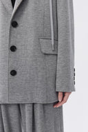 Ensembles blazer à capuche amovible Daseasa et pantalon assortis en mélange viscose