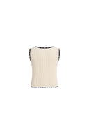 Rania Hand Crochet Embroidery Sleeveless Top in Cotton Yarn