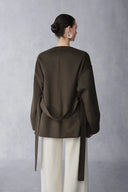 Abrigo corto Ryan Wool en doble faz de merino y cachemira