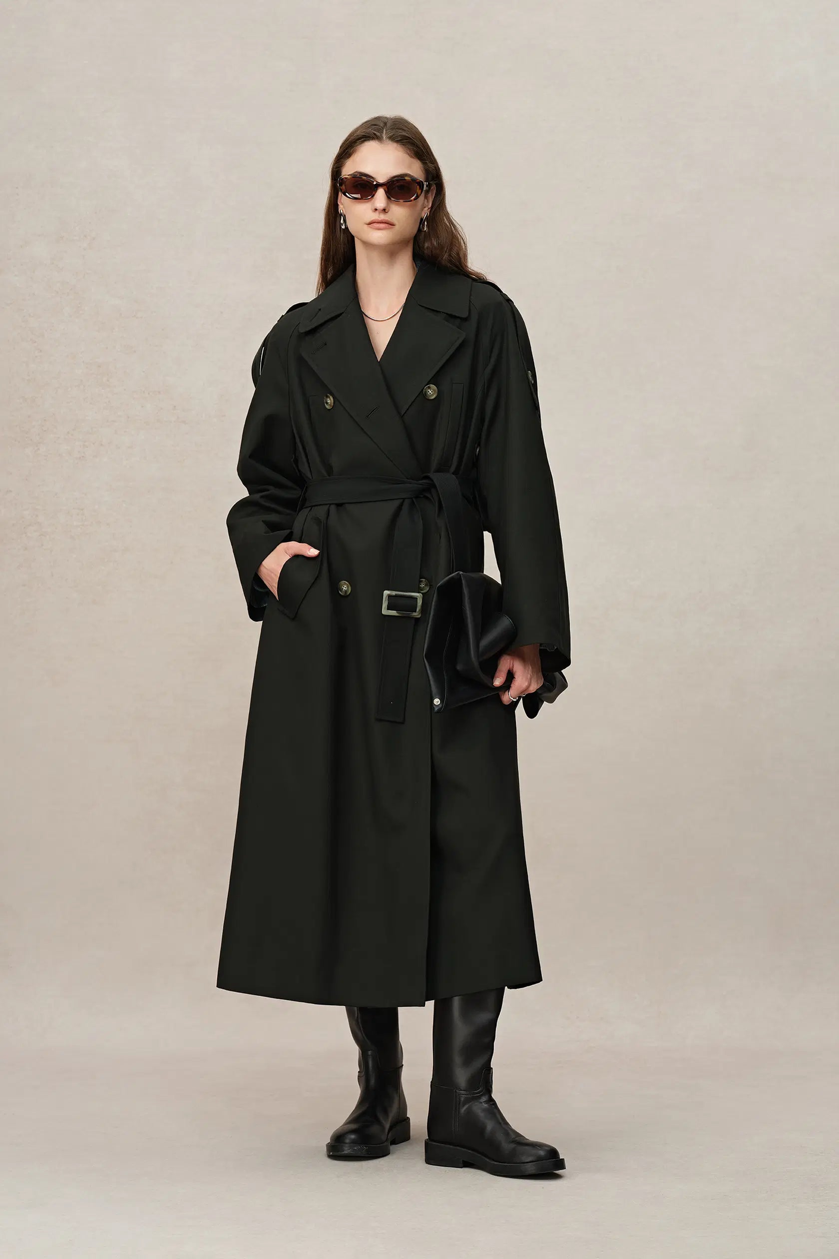 Tadao Trench Coat Wool Twill Blend