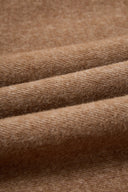 Paletot Inspired Overlock Stitch Hooded Coat in Merino Wool-Camel Hair