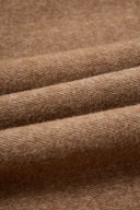 Paletot Inspired Overlock Stitch Hooded Coat in Merino Wool-Camel Hair