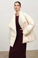 Chloe Lapel Down Jacket in High-Density Nylon