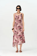 Doris Floral Slip Dress in 22MM Mulberry Silk