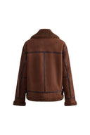Veste Edin à boucle vent réglable en fausse peau lainée