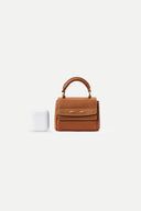 Bolso mini charm Rialto en cuero de vacuno napa de primera calidad