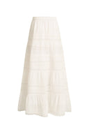 Liora Boho Lace Maxi Skirt in Cotton