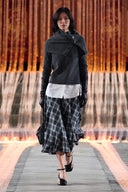 Pull en laine avec écharpe amovible Classon en mérinos-cachemire maille fine