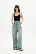 Jeans de pierna ancha Sereta en jersey de algodón