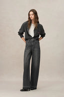 Echo Floor Length Wide Leg Jeans in Turkish Cotton Denim