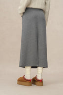 Nicole Sweatpants Skirt in Brushed Cotton Knit