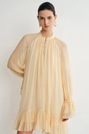 Robe Wendy à Volants en Crêpe de Soie