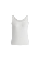 Top Blanco Trenzado Dries en Punto de Tencel y Seda