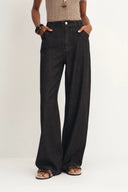 Solana leichte Jeans mit weitem Bein aus Baumwoll-Denim