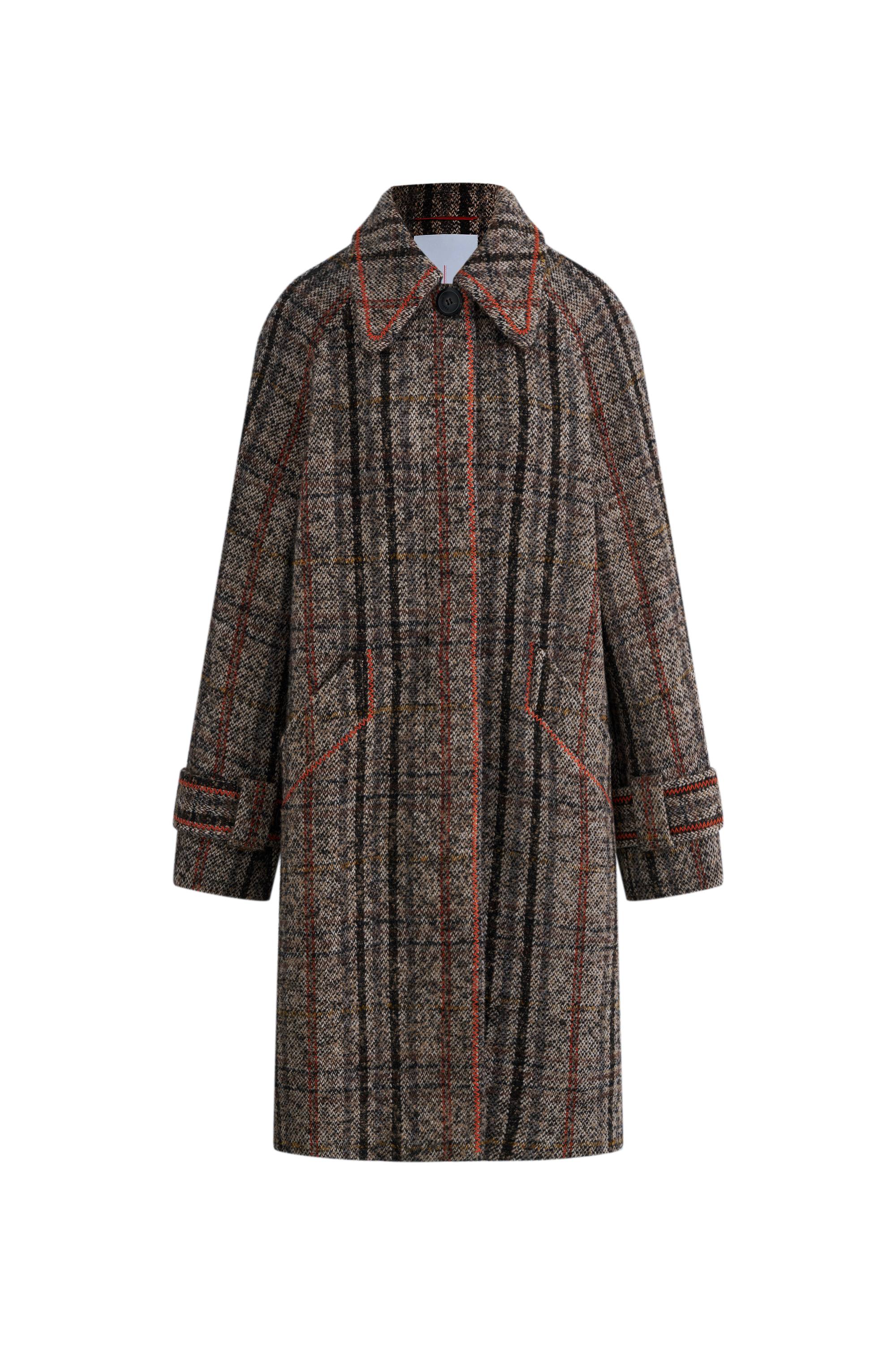 Oakley Check Coat in Merino Wool Tweed – fbrq.com