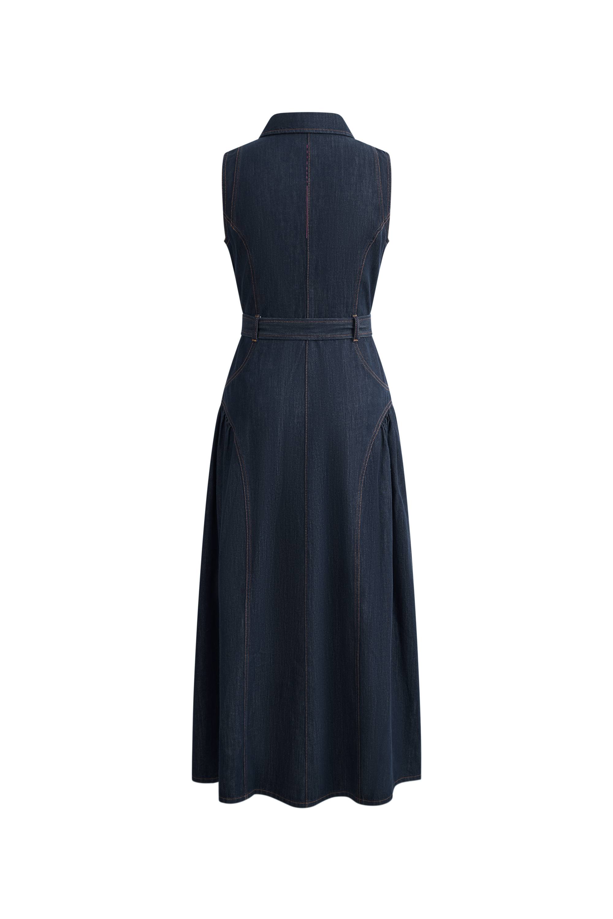 cotton denim dress with pockets Weekend Max Mara | Woman - Cotton denim dress - Navy