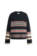 Maglione Corvara Nordic Fair Isle con maniche ampie in lana merino