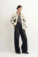 Cardigan Jacquard Teckels Perla en Laine Mérinos Chucky