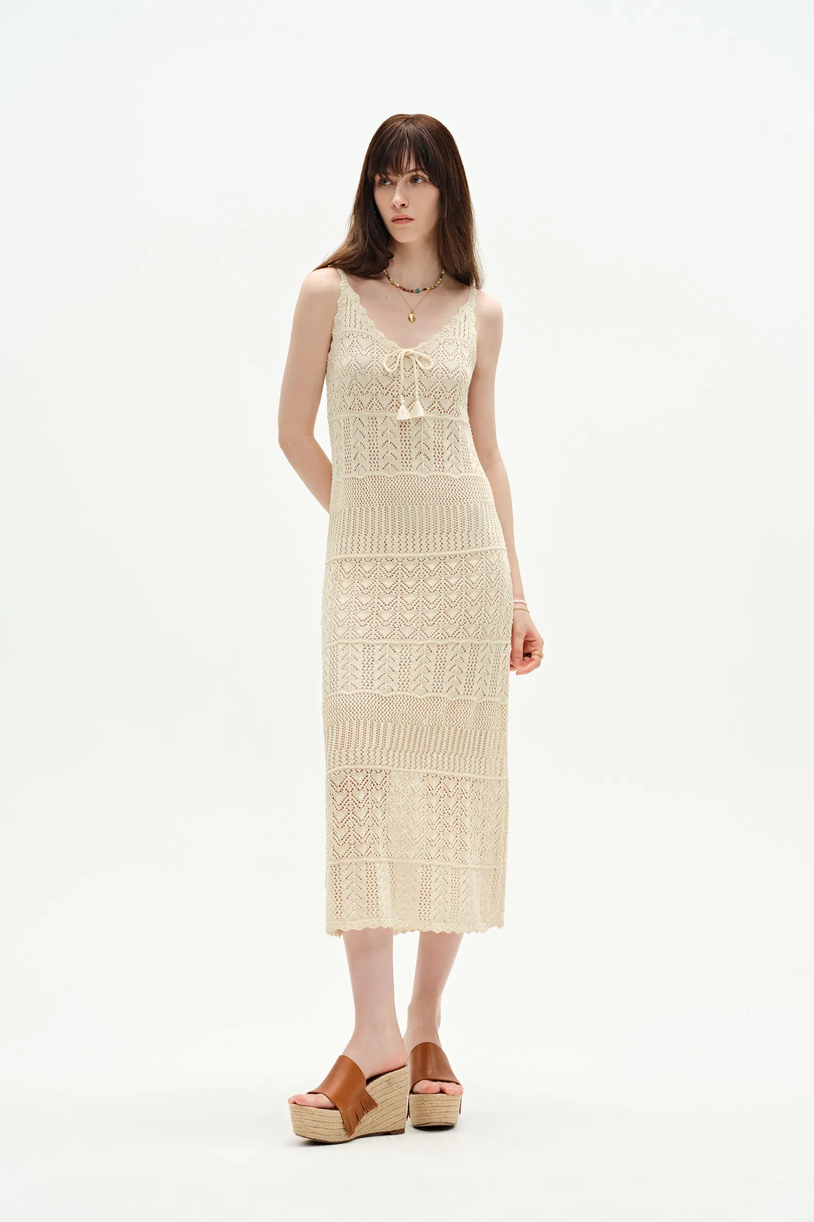 Grazia Dress in Linen Blend Knit L