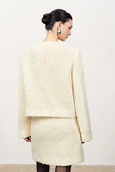 Grasse Textured Boxy Jacket in Boucle Wool Alpaca