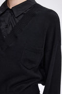 Freya Lagen-Top aus Baumwoll-Wollstrick