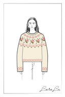Pull Laverna à motif Fair Isle de roses, en mélange d’alpaga