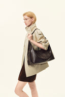 Bolso hobo Aura en piel de vaca curtida vegetal