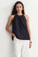 Top Chaleco Sin Mangas Kyra en Denim Lyocell