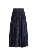 Nora Rock mit Polka Dots aus Leinenmischung