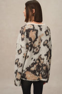 Elsie Leopard Print Sweater in Baby Alpaca Blend Knit