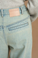 Wasteland Lightweight Distressed Washed Jeans in Cotton Denim