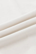 Domi White Buttoned Straight Leg Sweatpants