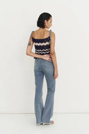 Cathy Slight Bootcut Jeans in Acetate Denim