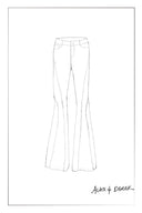 Harry Flared Jeans in Cotton Denim