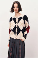 Hart Argyle Cardigan in Merino Wool Knit